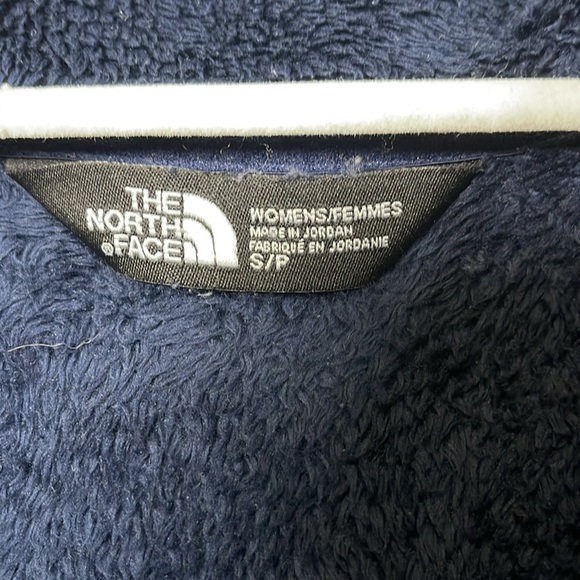 THE North Face Women's Faux Fur Vest Zip Front Teddy Plush Navy Blue Size S - Picture 6 of 10